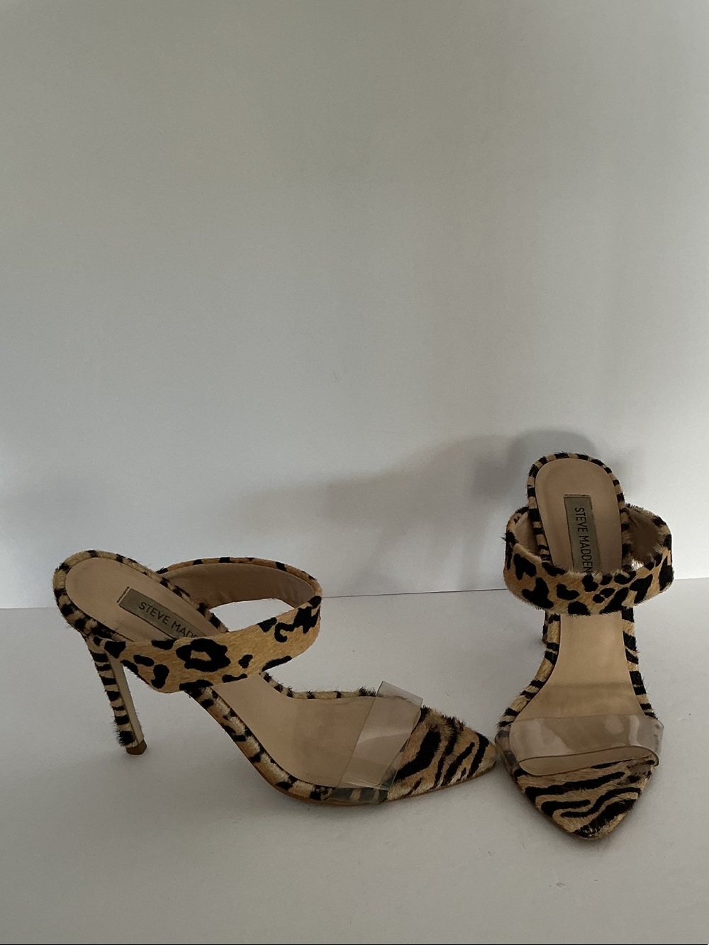 ⭐️⭐️. Steve Madden ⭐️⭐️.          Leopard-Print Stiletto Slides